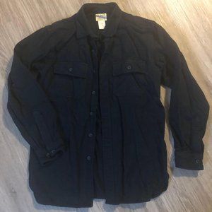 LL Bean Navy Oversized Shacket W's S